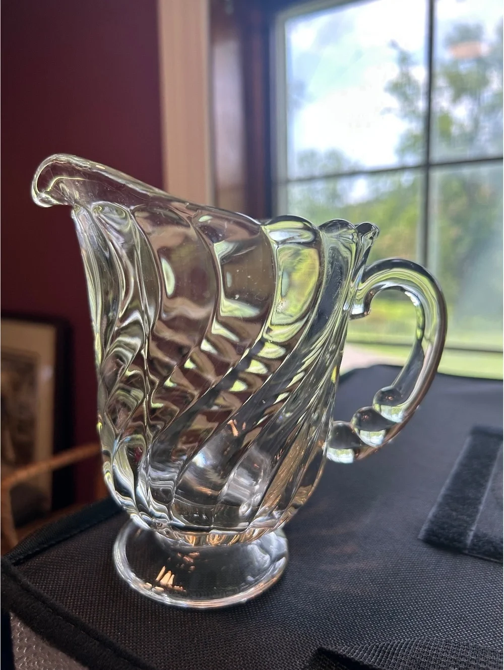 Vintage Fostoria Colony Swirl Glass Pint Pitcher (16 oz)